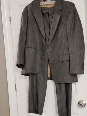 Vintage 80s Like New Bill Blass Pinstripe Suit